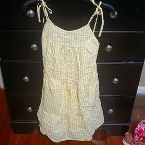 Yellow & White Striped Dress